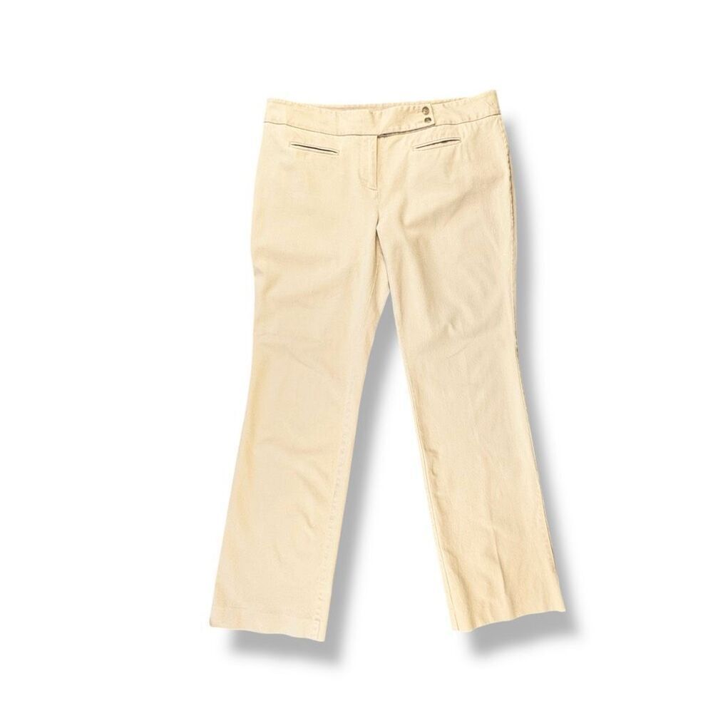 LOFT Bootcut Khaki Pants Size 10 Beige Career Office Casual Stretch